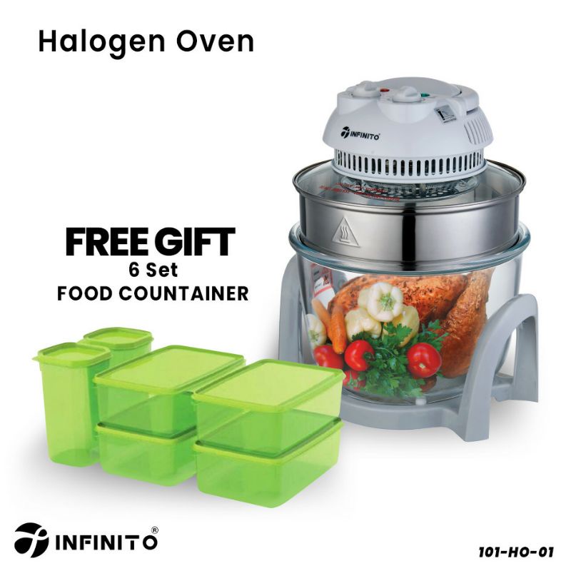 PROMO.. Air Fryer INFINITO Oven Halogen Tembus Pandang Low Watt