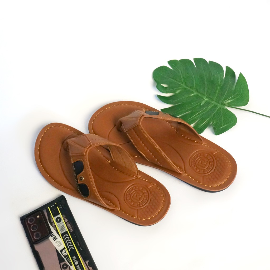 HMT - Sandal Jepit Kasual Pria Synthetic Leather