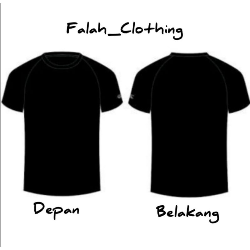KAOS POLOS / KAOS POLOS HITAM PENDEK CWOK / CEWEK .