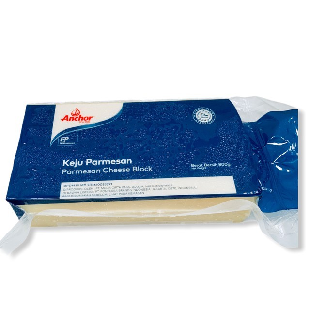 

Keju Parmesan Blok Anchor 800 gr Parmesan Cheese Block Original BPOM Halal