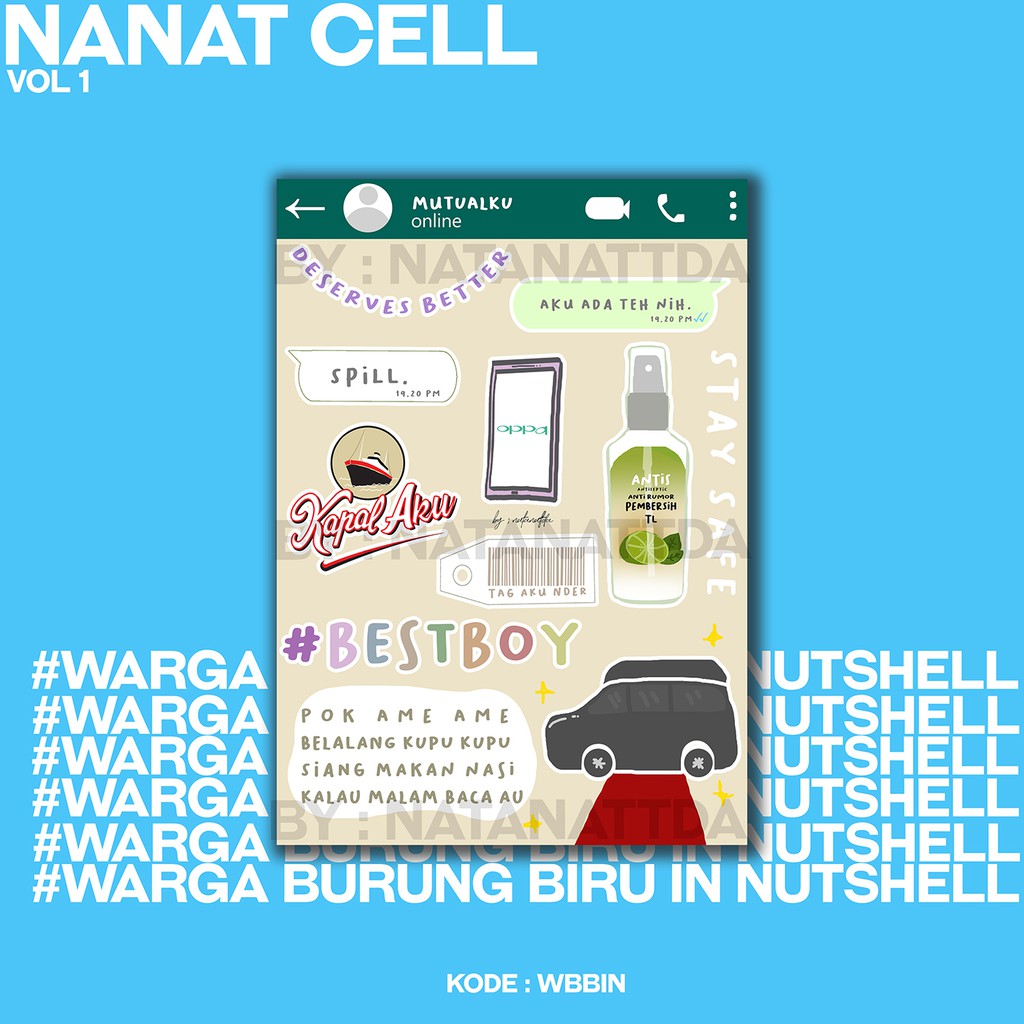

[READY] STIKER WBBIN NANAT CELL VOL 1 (Kiss Cut)