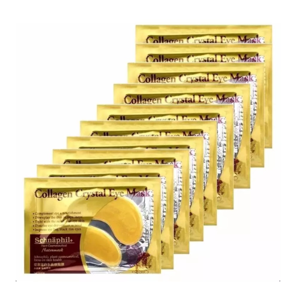 Isi 5 Pcs TERMURAH !!! Masker Mata Collagen Gold Crystal Eye Mask ORIGINAL / Masker Mata Gold Collagen Emas / Masker Mata Panda Kantung / Masker Mata Untuk Tidur / Eye Patch Mask / Masker Organik Anti Mata Hitam Melembabkan Skincare Masker Wajah ORIGINAL