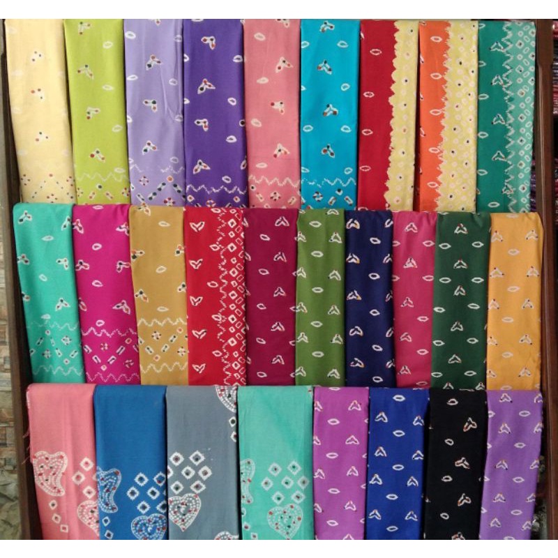 Kain Batik Cap Motif Jumputan / Kain Batik Jumputan