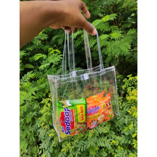 

25x20x10 beli satuan boleh banget! tas mika polos murah! tas mika polos! tas parcel lebaran!