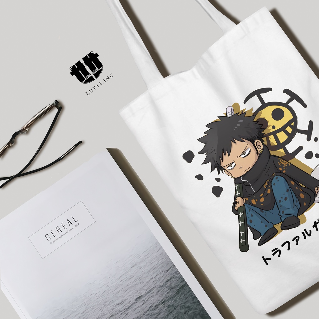 One Piece Totebag Anime Traffagar Law Tote bag Kanvas Tas Tote Bag Premium Lutte.inc