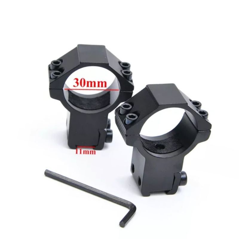 Mounting Teleskop 30mm Rel 11mm / MountingTele Tube 30mm / Monting Tele rel 11mm