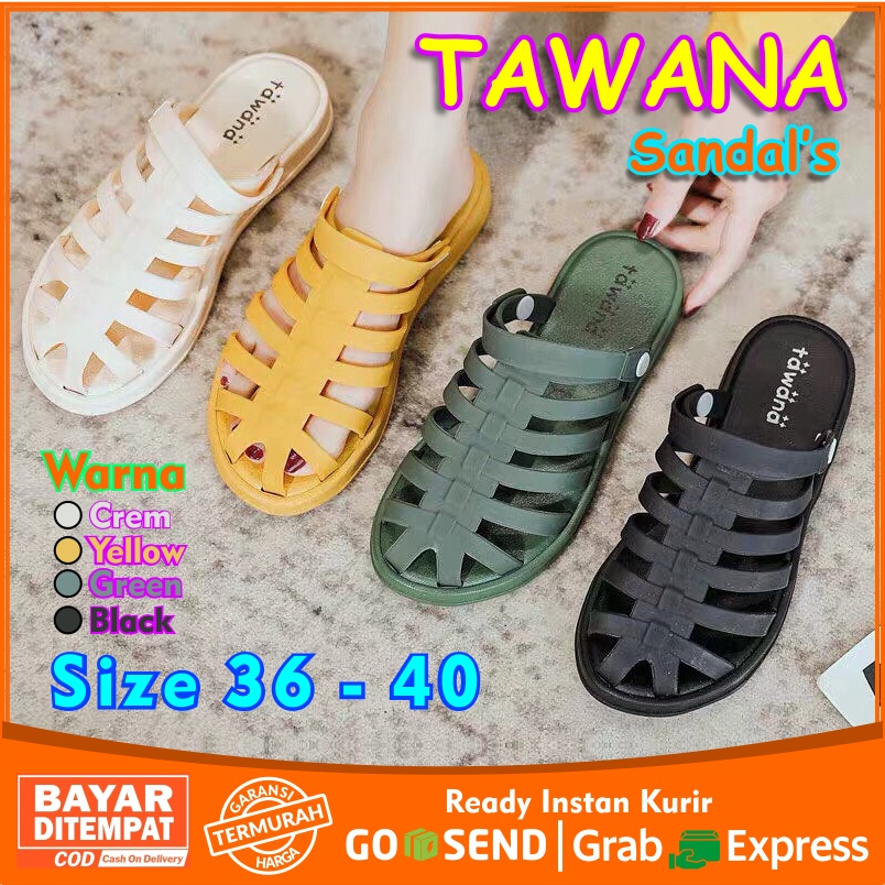 Sandal tawana jelly wanita murah viral import Sendal santai Casual