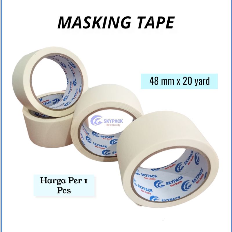 

SOLASI ISOLASI MASKING TAPE SKYPACK 48 Mm x 20 yard