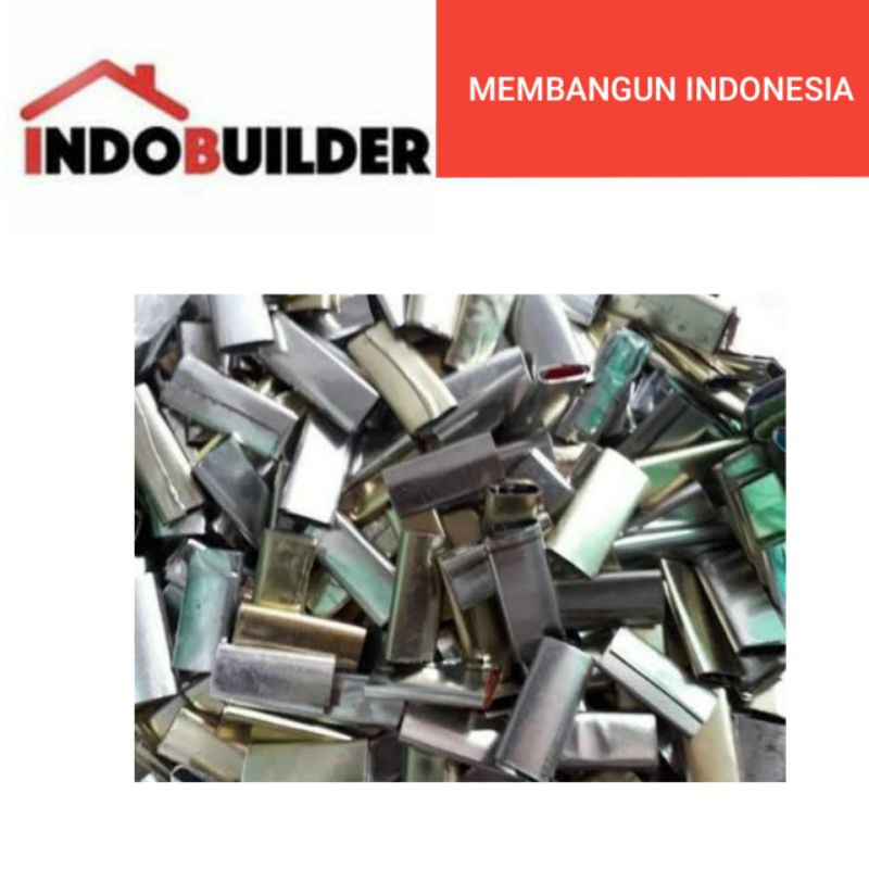 Jual INDO BUILDER KLEM STRAPPING BAND BESI 1 KG / STEEL STRAPPING SEAL
