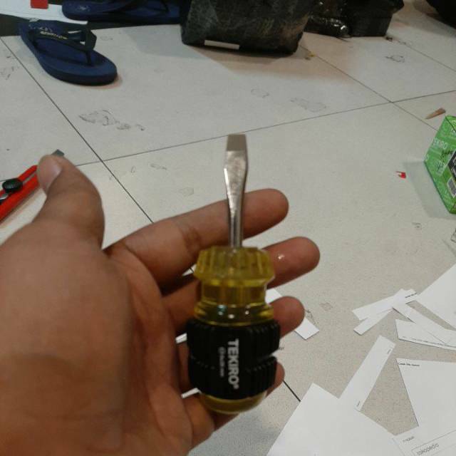 OBENG MIN GAGANG KARET 6 X 38 MM / OBENG TEKIRO / OBENG MIN TEKIRO