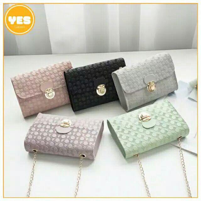 PU117 Tas Selempang IMPORT KOREA POLKADOT NEW 2019 