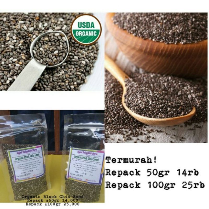 

Termurah Chia Seed / biji chia hitam 50 gram 100 gram