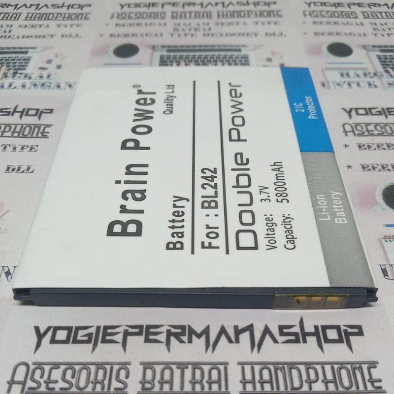 BATRE BATREI BATERAI BATTERY LENOVO A2020 A6000 A6000+ A6010 A6600+ BL242 BL259 BRAIN DOUBLE POWER (