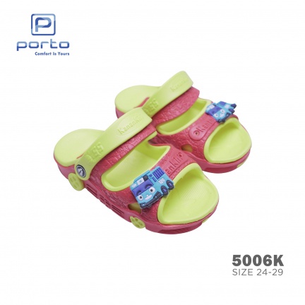 gos PORTO KANAN-KIRI 5006K Sandal Sepatu Anak Laki-laki Perempuan Selop Karet Karakter Nyaman Original