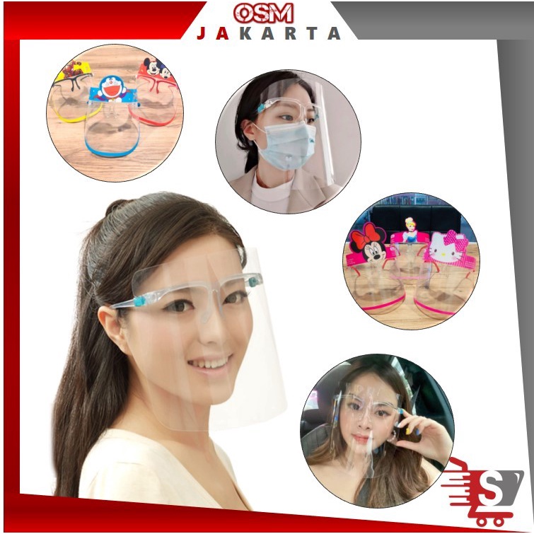 OSM JKT 714 Faceshield Kacamata Dewasa &amp; Anak / Face Shield Nagita / Pelindung Wajah / Faceshield Karakter