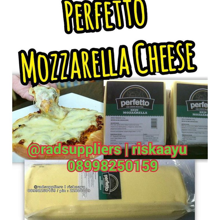 

Keju Mozzarella, Mozzarella Cheese Perfetto SPESIAL HARGA PROMO! TERJAMIN Kode 1344