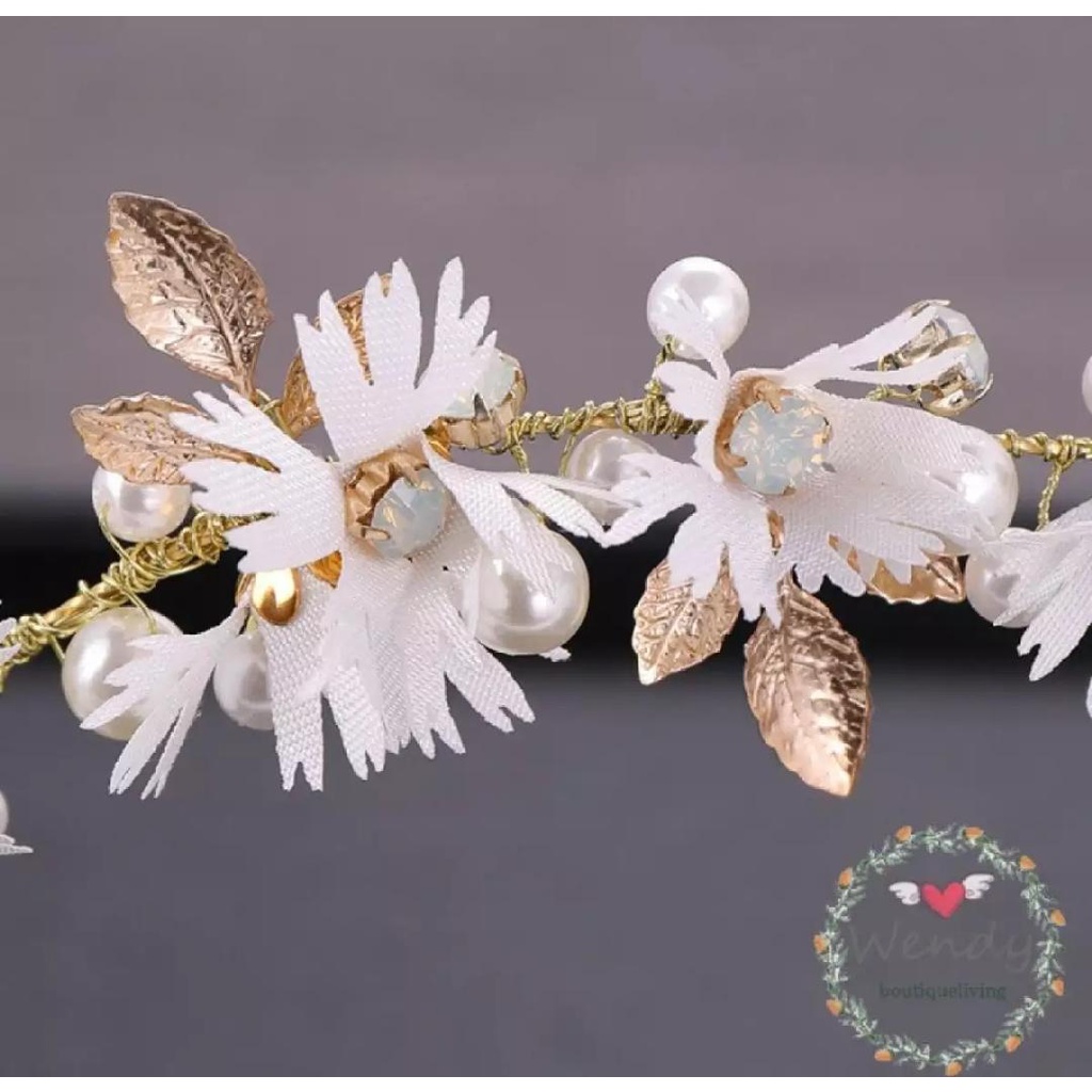 Soft Headpiece - Wedding Elegan Crown - Perhiasan Pengantin