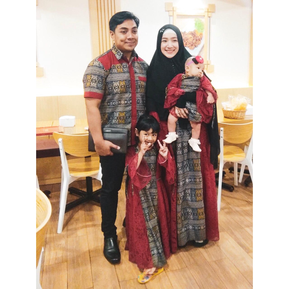 Gamis Bianca Maroon Brokat |  Gamis Anak Perempuan | Gamis Dewasa | Baju Gamis Couple | Baju Unik | Baju Anak Unik | Gamis Terjangkau | Gamis Keluarga| couple family murah