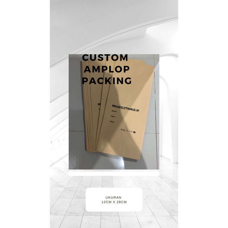 

Amplop samson custom 100pcs, Amplop packing warna coklat