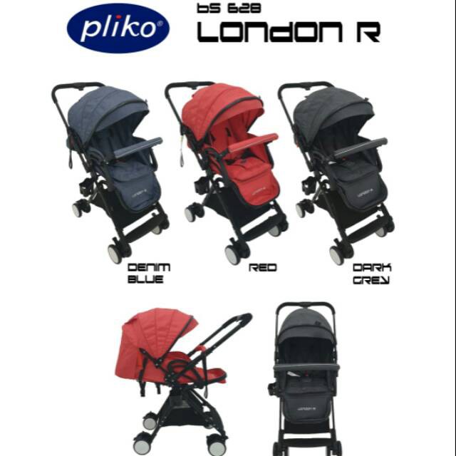 Makassar - Stroller Pliko London R BS-628 Bisa Menghadap Depan Belakang / Kereta Dorong Bayi