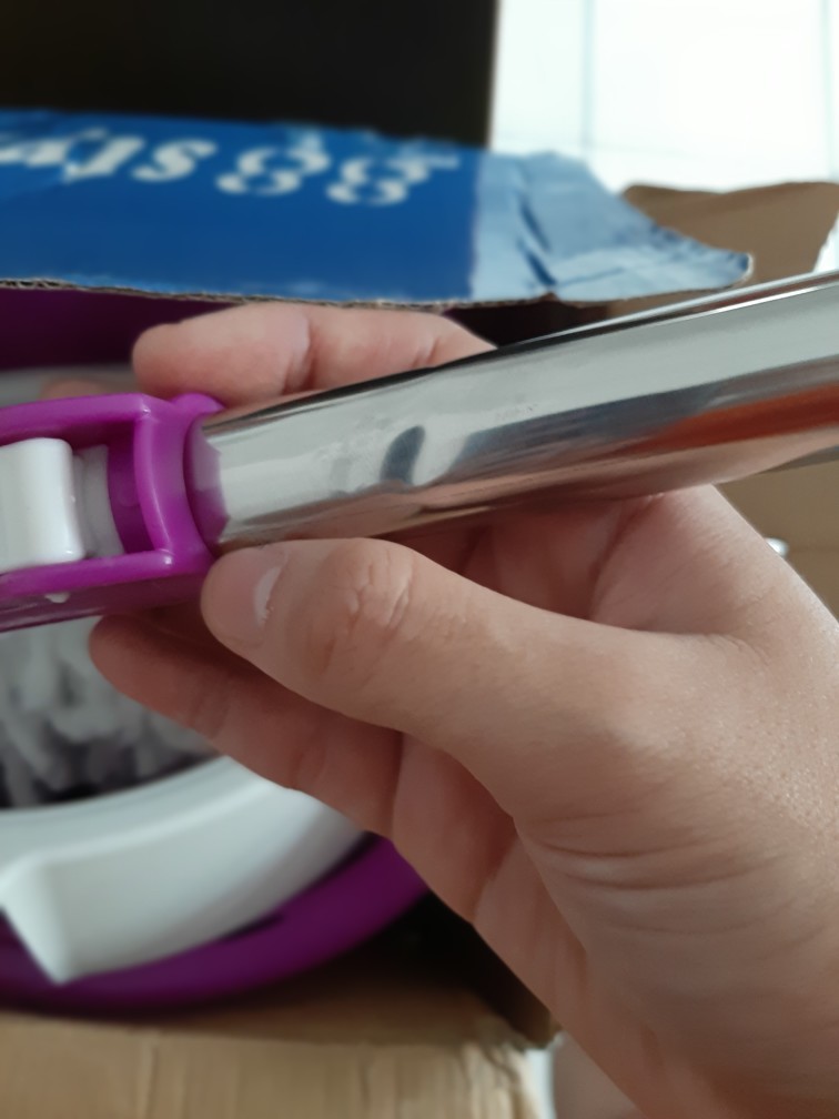 Bayar Ditempat-spin Mop Stainless Steel/kain Pel Praktis Tanpa Peres Tinggal Puter Naik Turun-murah