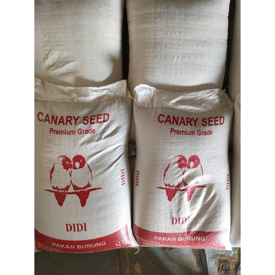 Canary Seed 25 kg Biji Kenari Pakan Makanan Burung Lovebird Love Bird