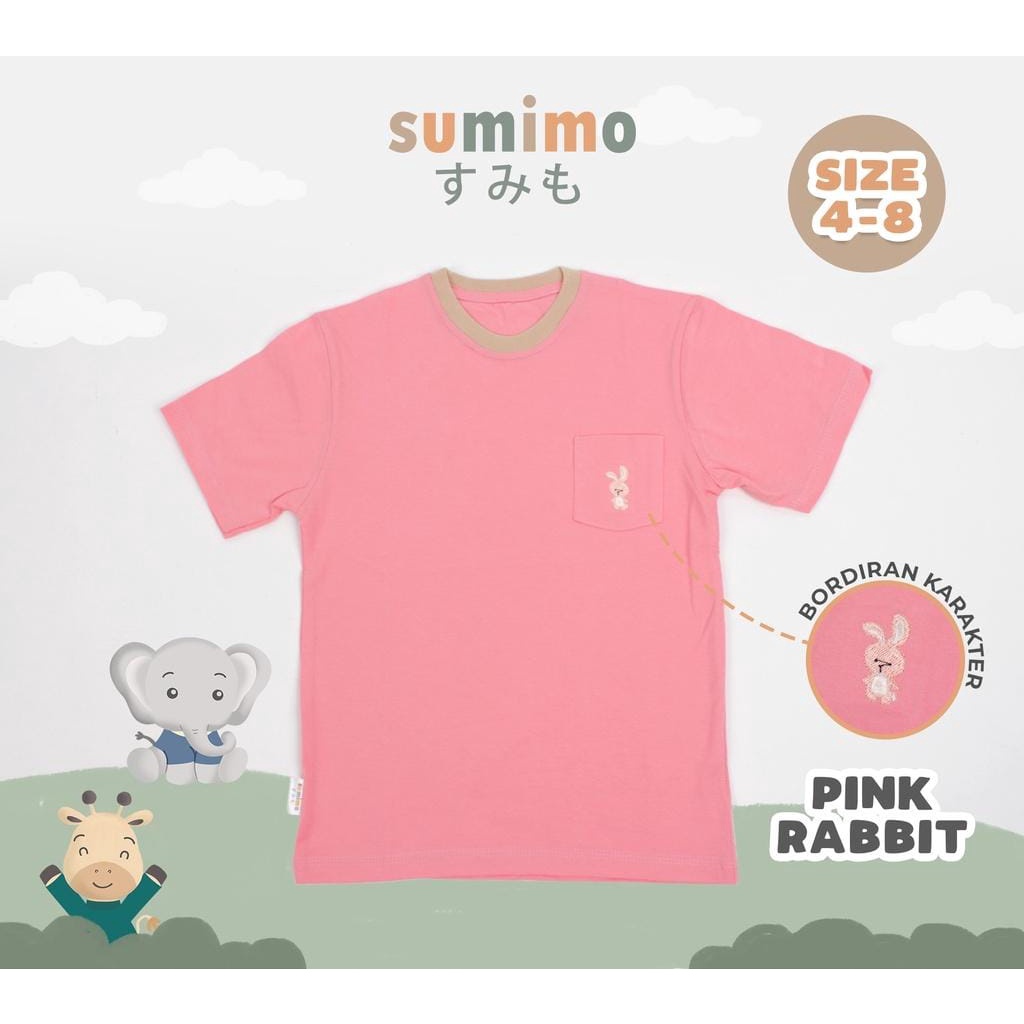 Sumimo T-Shirt Embroidery per 2pcs / Baju Anak