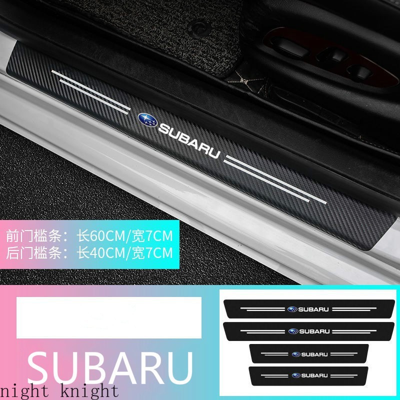 Stiker Pelindung Pintu Bagasi Mobil Bahan Kulit Carbon Fiber Untuk Subaru Forester Xv Levorg Outback Wrx Brz