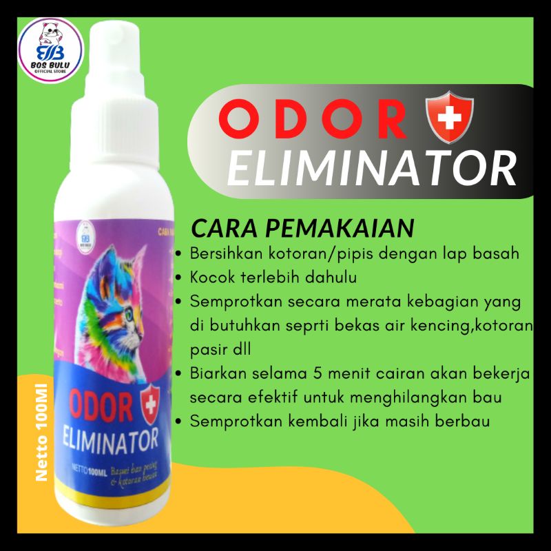 odor eliminator penghilang bau pipis pesing kotoran pup kucing 100ml