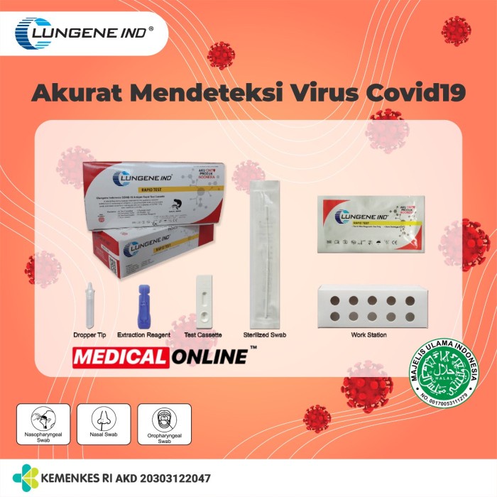 Newlungene Antigen Swab Per Box Deteksi Omicron New Lungene Clungene