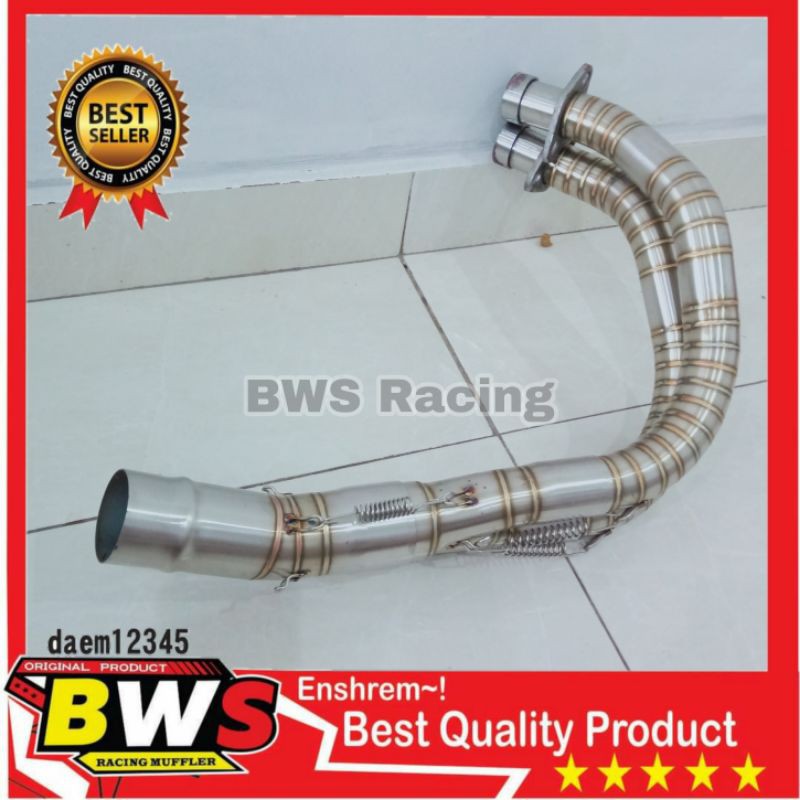 leher pipa header Knalpot Kawasaki ER6 ER6N ER 6 Full stainlles style