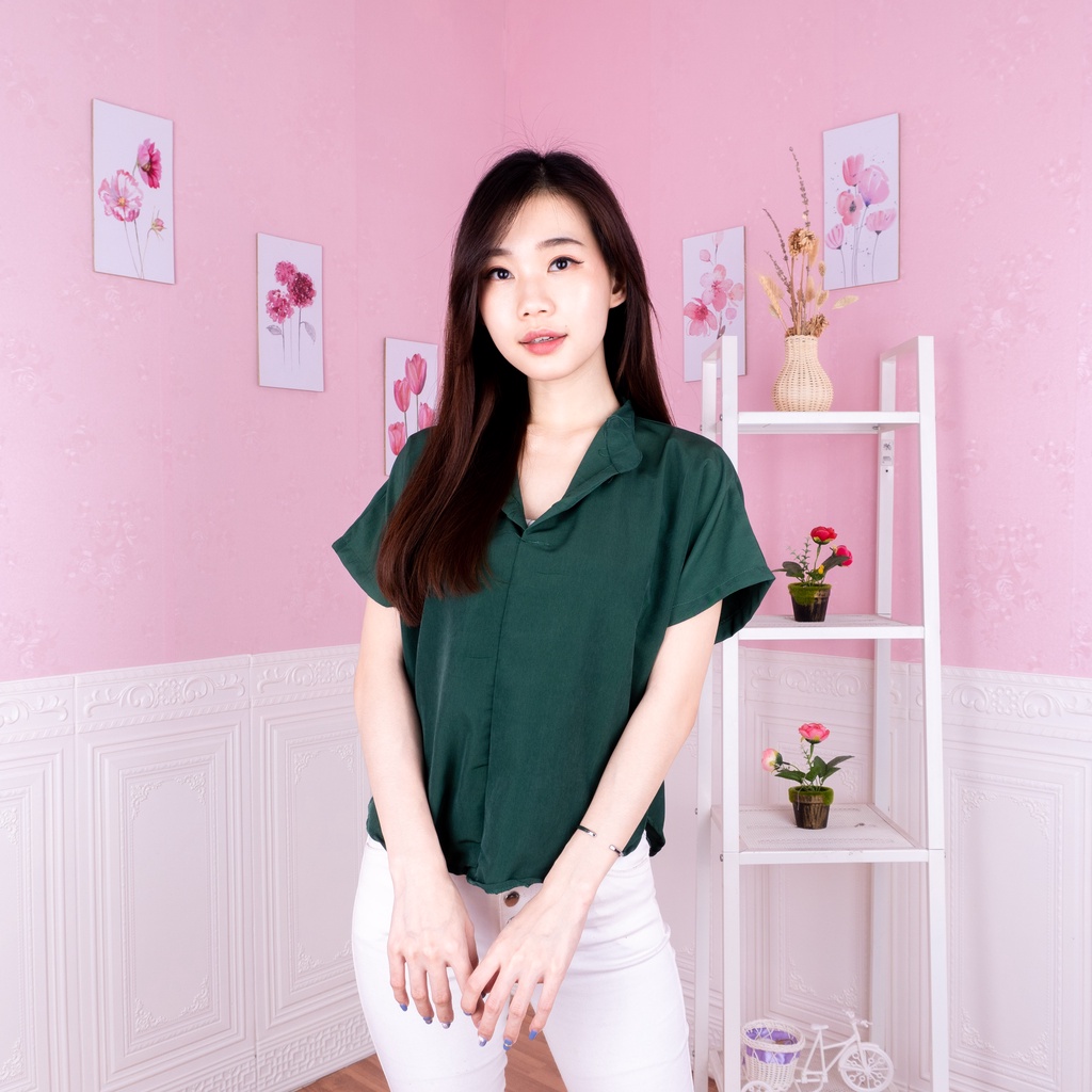 Safro Batwing Top | Atasan Kemeja Wanita Fahion Muslim-H BOTOL