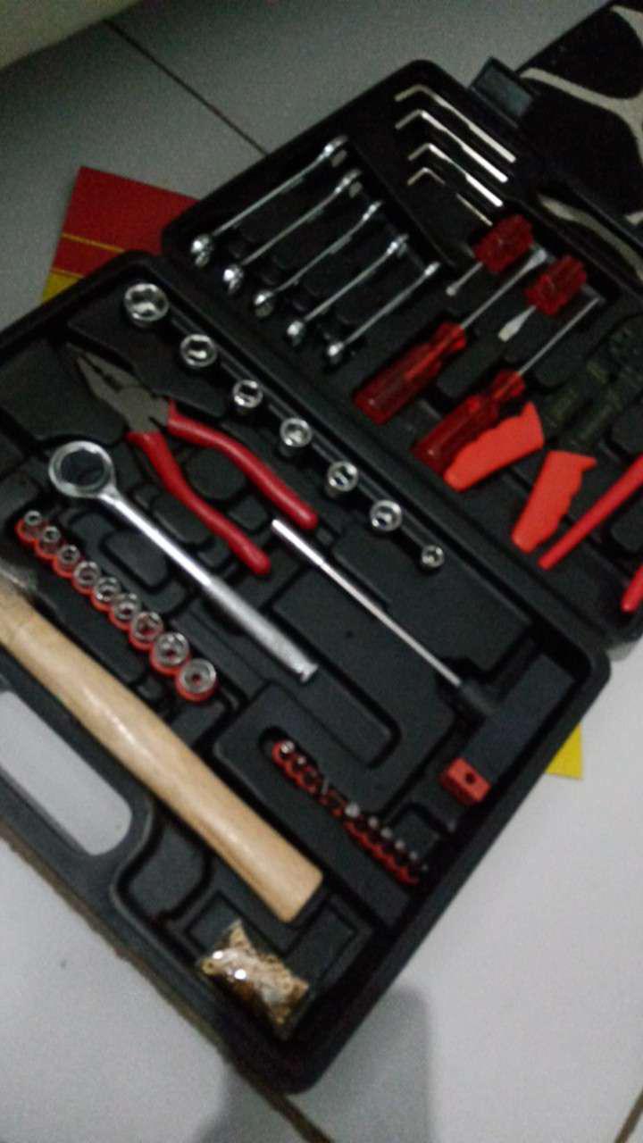 Kunci Shock Set Lengkap Toolkit Set Kenmaster N2 100 Pcs Murah Alat Perkakas Tukang Lengkap (ori)