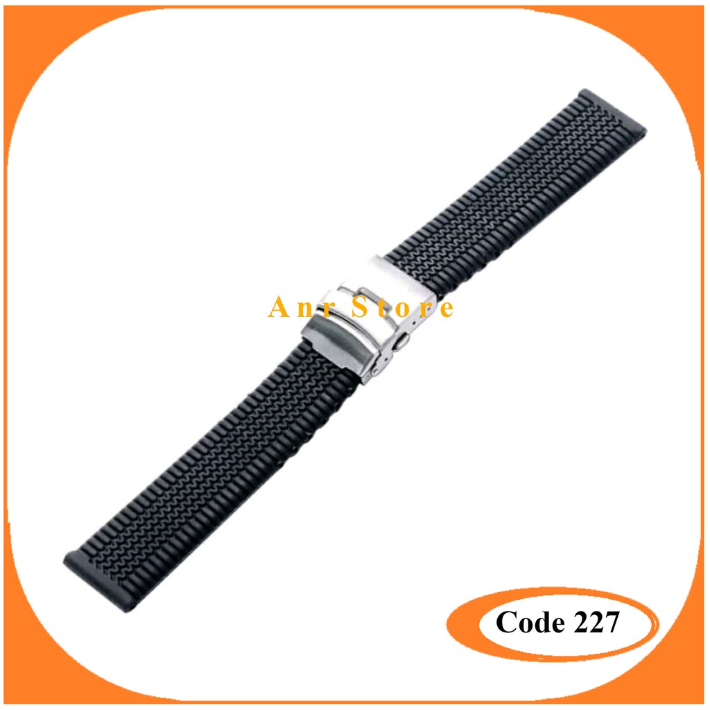 Tali Jam Tangan Karet Engsel 20 mm 22 mm 24 mm