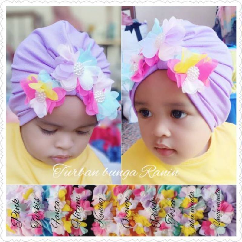 Turban Anak Bunga / Bandana Anak