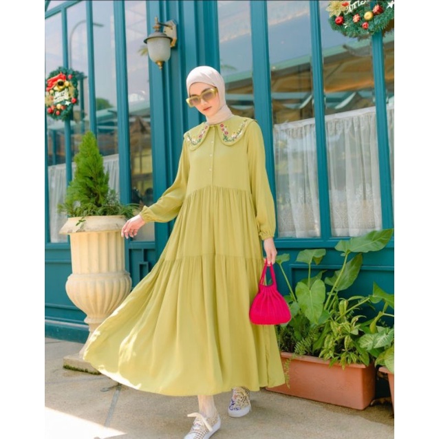Diora dress lime haideeorlin
