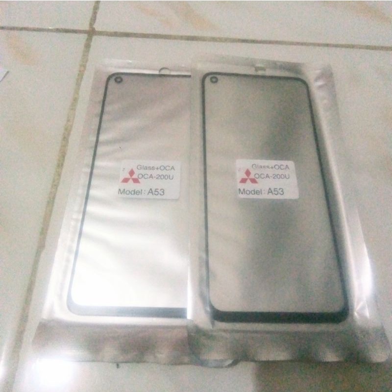 Kaca Depan TS TC Touchscreen Glass LCD+Lem Oca Kering Oppo A53 | A 53 Original