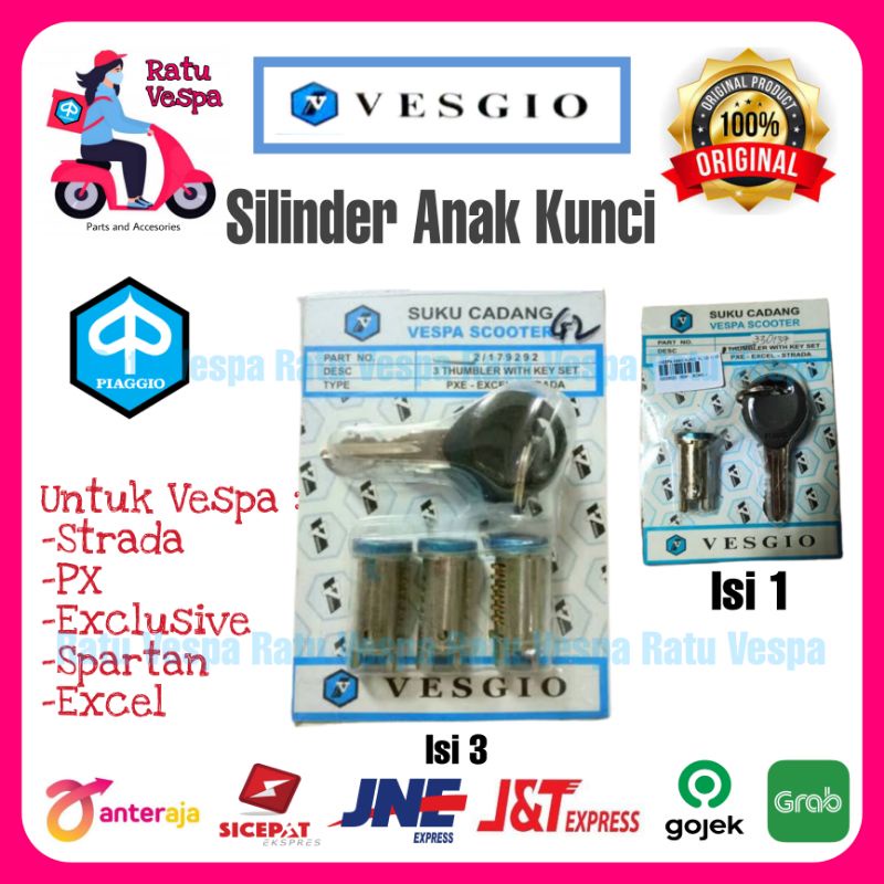 Silinder kunci Vespa PX,Exclusive,Excel,Strada,Spartan VESGIO