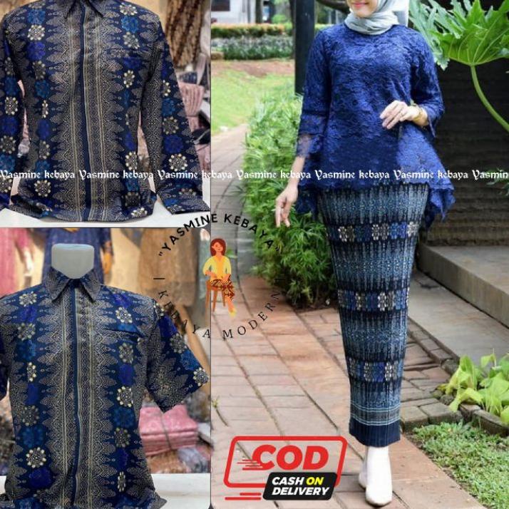 민 BAJU BATIK COUPLE / COUPLE SARIMBIT / COUPLE KEBAYA BROKAT TUNIK SET KEMEJA BATIK MODERN KELUARGA 