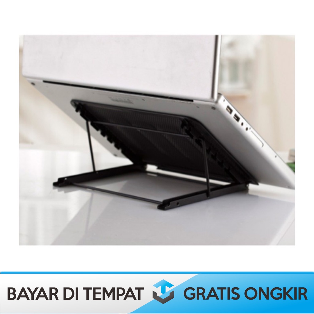 STAND HOLDER LAPTOP ADJUSTABLE ANGLE LIPAT PORTABLE ORIGINAL TAFFWARE