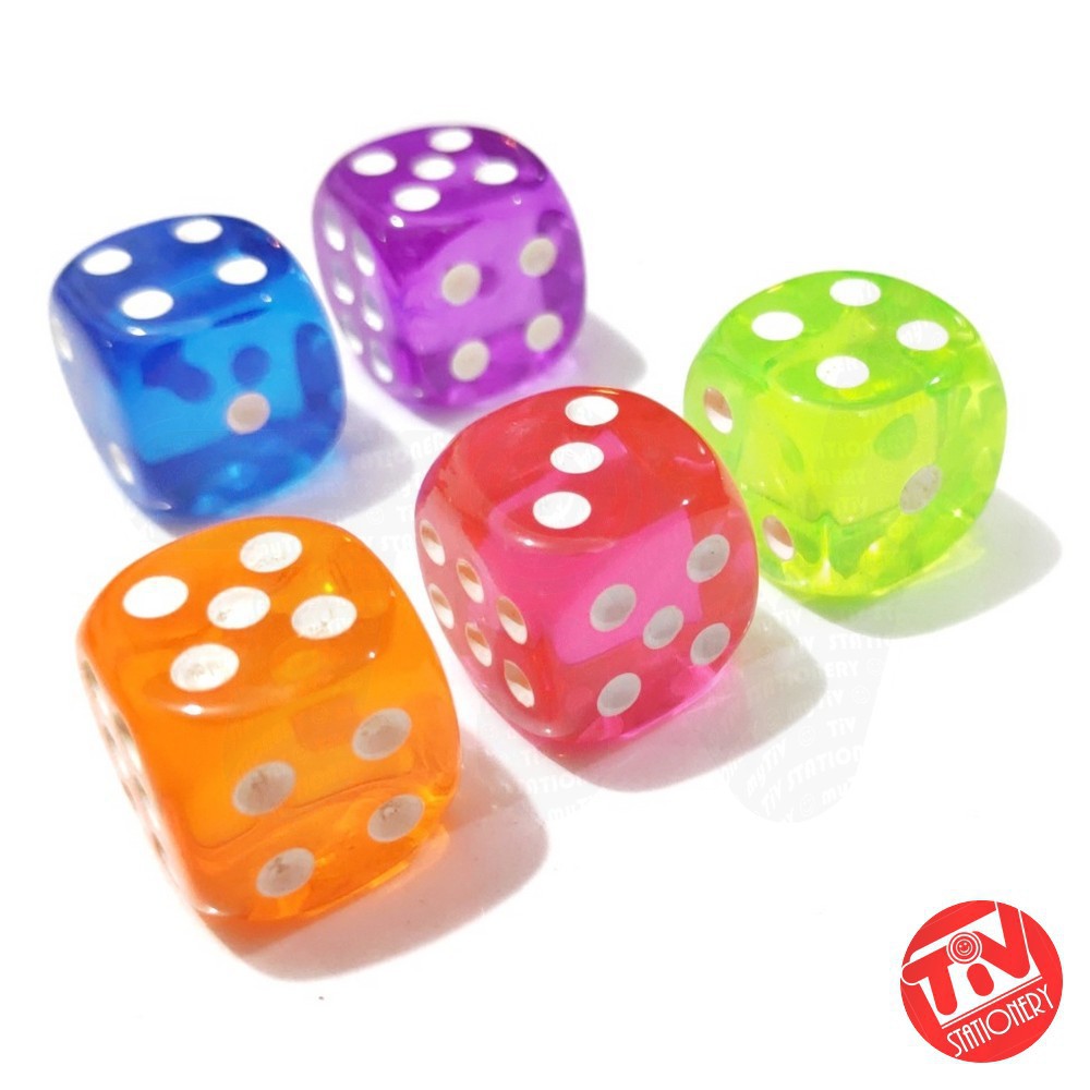 Dadu Mainan Transparan Ular Tangga Ludo Monopoli