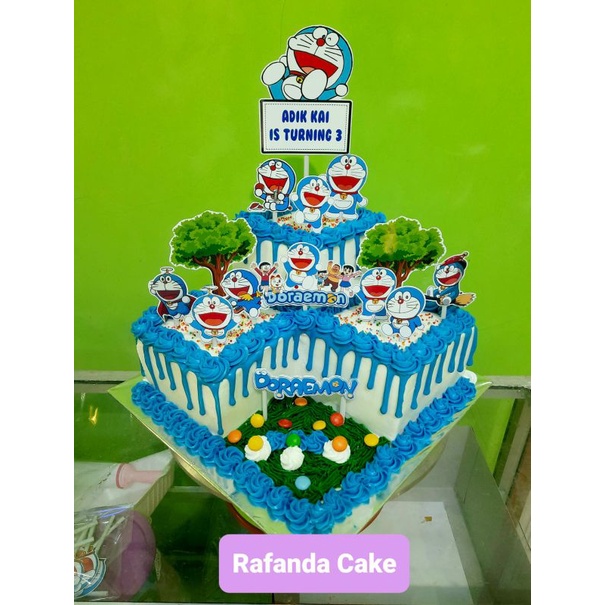 topper kue ulang tahun toper ultah doraemon custom nama