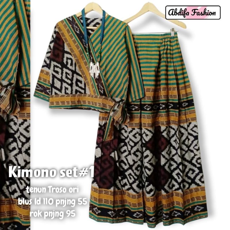 Kimono Set - Kimono Tenun Troso Ori by Aldia