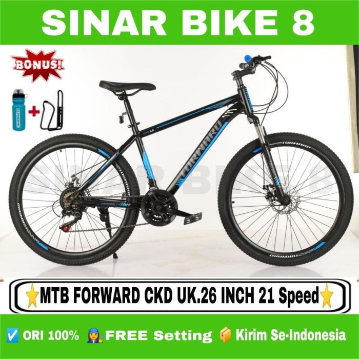 Sepeda Gunung Ukuran 26 Inch MTB FORWARD CKD 21 Speed Rem Cakram Disc Brake