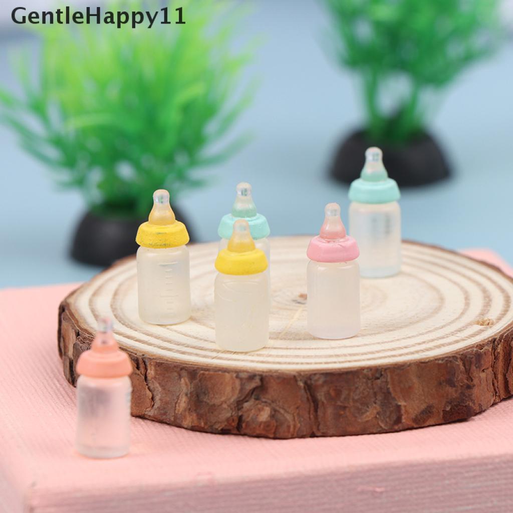 Gentlehappy 6Pcs Miniatur Botol Susu Bayi Skala 1: 12 Untuk Dekorasi Rumah Boneka