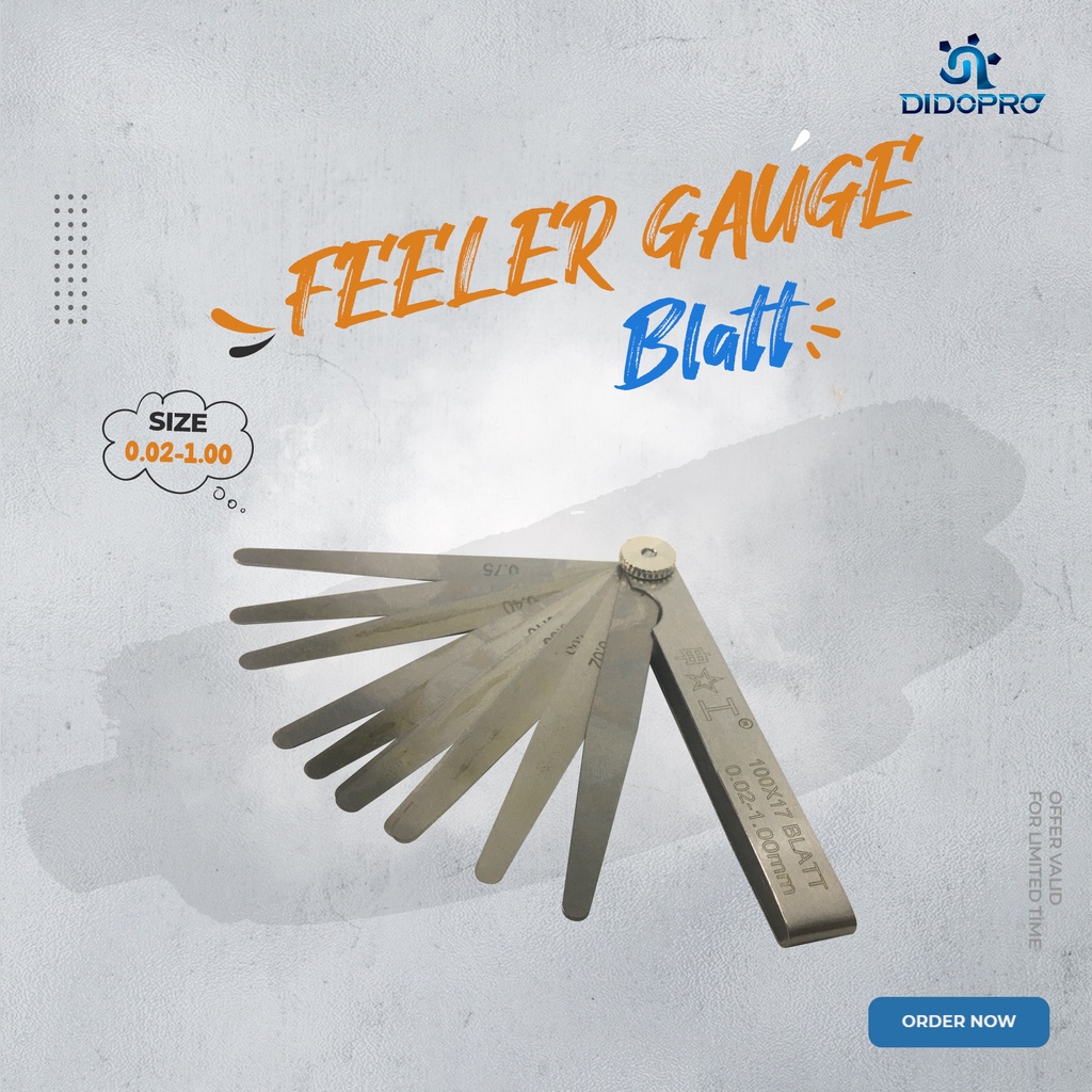 Fuller Gauge Blades | Feeler Gauge 100mm x 17mm x 17 Blades