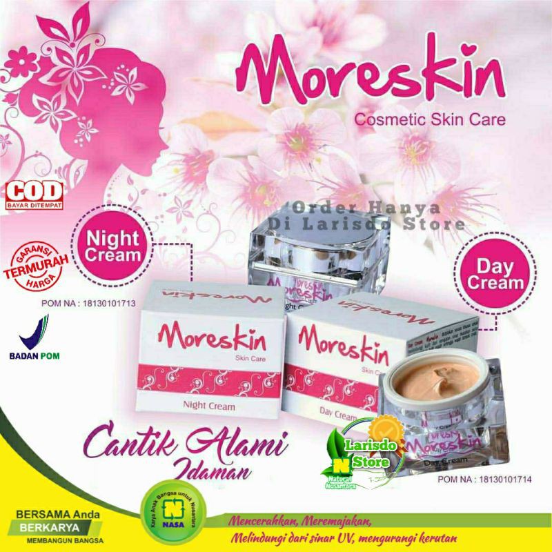 MORESKIN PINK DAY CREAM NIGHT CREAM NASA SCP SCM NASA