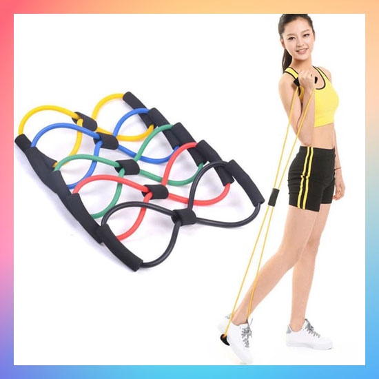 Tali Stretching Yoga / Elastic Stretching Rope Fitness Gym / Tali Stretching Rope Olahraga / Tali Karet Elastis Stretch Rope Fitness Gym / Resistance Band Arms Tali Yoga Rubber Pilates