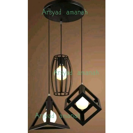 lampu gantung full set model variasi 3.3in1