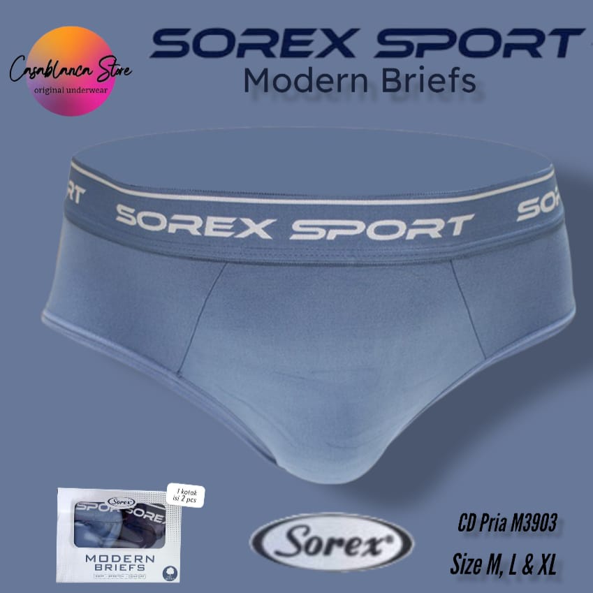 CELANA DALAM PRIA SOREX SPORT ART. M3903 MODERN BRIEFS 1 BOX ISI 2 PCS